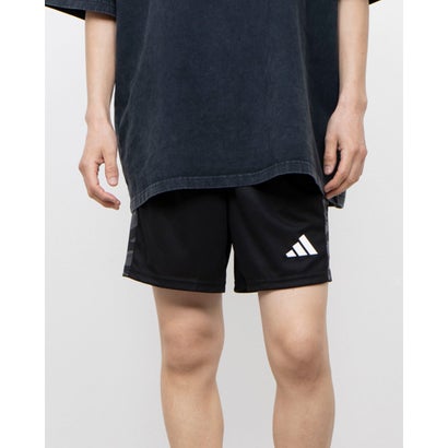 アディダス adidas メンズ ジャージハーフパンツ トレイン エッセンシャルズ カモ スリーストライプスショーツ JI8589 (ブラック)