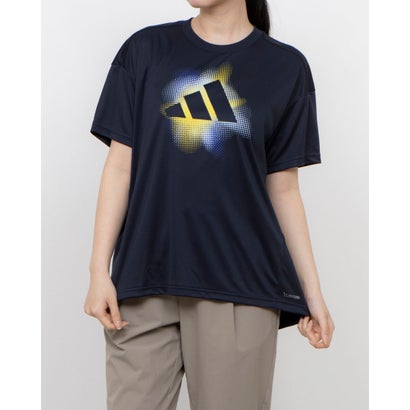 アディダス adidas レディース 半袖機能Tシャツ W グラデーションSL ポリ Tシャツ AP KA1027 (ネイビー)