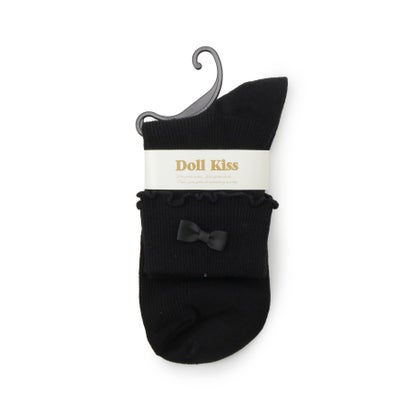 ドール キス Doll Kiss 4色展開リボン付きソックス （ブラック(019)）