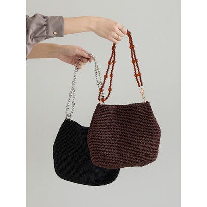 テチチ Te chichi 編み地シャイニーミニショルダー《2025spring catalog item》 （ブロンズ）