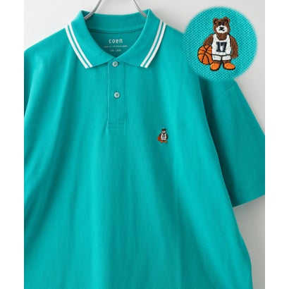 ワンポイントベア刺繍カノコポロシャツ