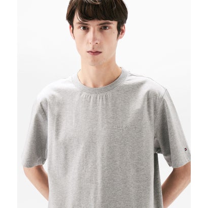 トミー ヒルフィガー TOMMY HILFIGER インターロックエンボスTシャツ (グレー)