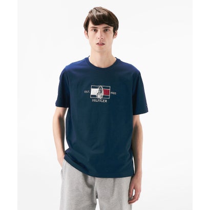 トミー ヒルフィガー TOMMY HILFIGER ヒルフィガーフラッグセーリングTシャツ (ネイビー)