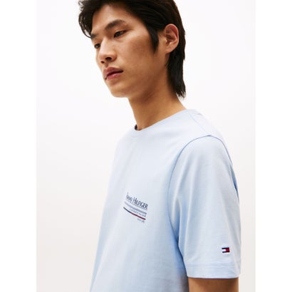 トミー ヒルフィガー TOMMY HILFIGER ヒルフィガーアウトラインセーリングTシャツ (ライトブルー)