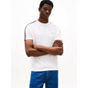 トミー ヒルフィガー TOMMY HILFIGER グローバルストライプテープTシャツ (ホワイト)