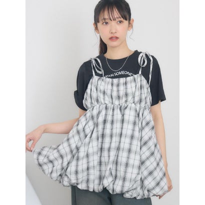 レトロガール RETRO GIRL 肩リボンバルーンミニOP (P/WHT) レトロガール RETRO GIRL 肩リボンバルーンミニOP (P/WHT)
