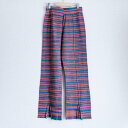 エイチシーエーイー HCAE MULTI COLOR KNIT PANTS (PINK x BLUE)