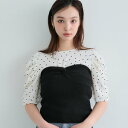 コカ coca ポリウーリーニットビスチェ (Black)