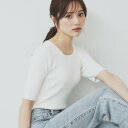 インデックス index コットンモダールリブケーブルニット【洗濯機可】 (オフホワイト(803))