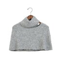 シアンプラス cy_an+ モヘヤシャギーネックスリットケープ (グレー)