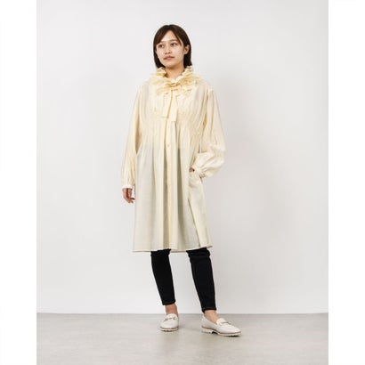 シアンプラス cy_an+ フリルタイチュニックシャツ (オフホワイト)