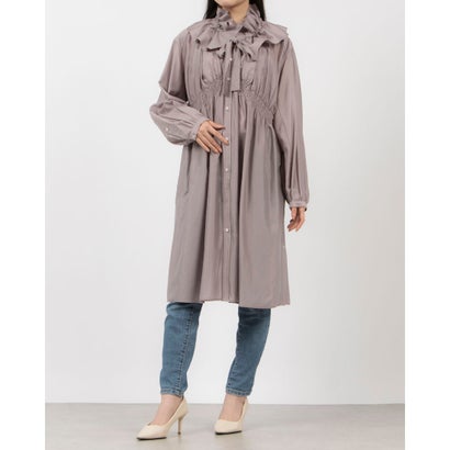 シアンプラス cy_an+ フリルタイチュニックシャツ (パープル)