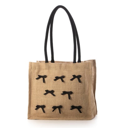 カシェリエ CACHELLIE C8599 JUTE RIBBON TOTE/M （ブラック）