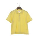ジェーイーモーガン JEMORGAN カノコ素材/カノコリショート丈1ポイントワッペンポロシャツ/POLO/ ミニポロ/ルームウエア/ お泊りセット/旅行/韓国スタイル (イエロー)