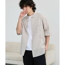 コットンシアーチェックシャツ