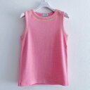 エイチシーエーイー HCAE SLEEVELESS CONTRAST STITCH TOP (PINK)