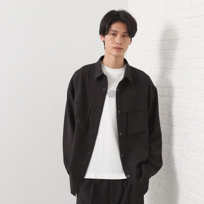 ザ ショップ ティーケー(メンズ) THE SHOP TK(Men) ダブルポケットシャツ【セットアップ可】 (ブラック(019))