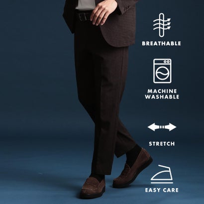 ザ ショップ ティーケー(メンズ) THE SHOP TK(Men) ライトエアースラックス【セットアップ可】 （ブラウン(044)）