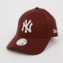 ニューエラ NEW ERA Newera ナインフォーティー 940 キャップ レディース ウーマン 帽子 ヤンキース LA ドジャース 女性 刺繍ロゴ NEWERA 9FORTY LEAGUE CAP (NYレザーダークレッド)