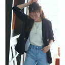 ルイルエブティック RUIRUE BOUTIQUE 洗える ストレッチ | パナマ シアー テーラードジャケット | レディース おしゃれ きれいめ オフィスカジュアル 通勤服 夏コーデ ジャケット (ダークネ