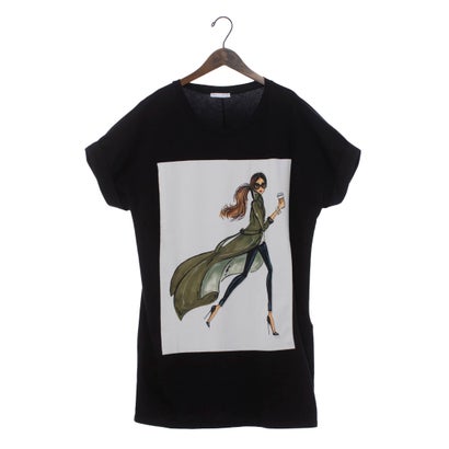 モードフルーレ MODE FOURRURE イタリア製ロングTシャツ (コーヒーガール)