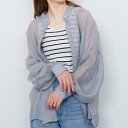 アクアガレージ aquagarage UVカットバンドカラーシアーシャツ レディース 春 秋 M (グレー)