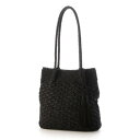 ベース BASE ラメ糸編み かご トートバッグ (ブラック)