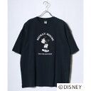 ディズニー Disney 『ミッキーマウス』『ベイマックス』『トイ・ストーリー』『ズートピア』 キャラクター 半袖 Tシャツ (ネイビー)