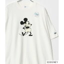 ディズニー Disney DISCUS/ ディスカス オーバーサイズ ミッキー ヴィンテージ レトロプリント 半袖Tシャツ
