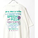 マルカワ MARUKAWA ヴィンテージカフェ リンガー バックプリント オーバーサイズ 半袖 Tシャツ (ホワイト)