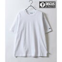 シトリー SITRY DISCUS/ディスカス USAコットン ヘビーウェイト オーバーサイズ Tスウェット Tトレーナー 半袖Tシャツ (ホワイト)