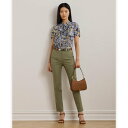 ローレン ラルフ ローレン LAUREN RALPH LAUREN ダブルフェイスド ストレッチ コットン パンツ (300グリーン)