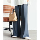 レカ reca カットジョーゼットリラクシーワイドパンツ(y1110) (グレイッシュネイビー)