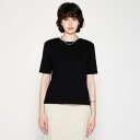 クロエンス cloenc 【コットンブレンド】スリムTシャツ (ブラック(019))(4)