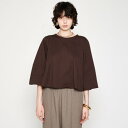 クロエンス cloenc 【コットンブレンド】フレアTシャツ (ブラウン(044))