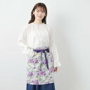 ローラ アシュレイ LAURA ASHLEY シャーボーン柄 カフェ エプロン (パープル(183))