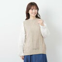 ローラ アシュレイ LAURA ASHLEY 【限定店舗展開/日本製/ワンマイルウエア】シルクネップベスト (ベージュ(052))(4)