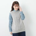 ローラ アシュレイ LAURA ASHLEY 【限定店舗展開/日本製/ワンマイルウエア】シルクネップベスト (グレー(012))