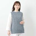 ローラ アシュレイ LAURA ASHLEY 【限定店舗展開/日本製/ワンマイルウエア】シルクネップベスト (ブルー(092))