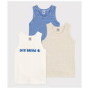 プチバトー PETIT BATEAU タンクトップ3枚組 (カラー1)