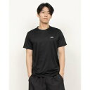 エーディーワン A.D.ONE A.D.ONE メンズ 接触冷感 クルーネックTEE エーディーワン スポーツウェア Tシャツ (ブラック)