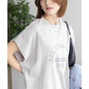 コンバース CONVERSE ポンチ素材 ボックスシルエットTシャツ (ベージュ)