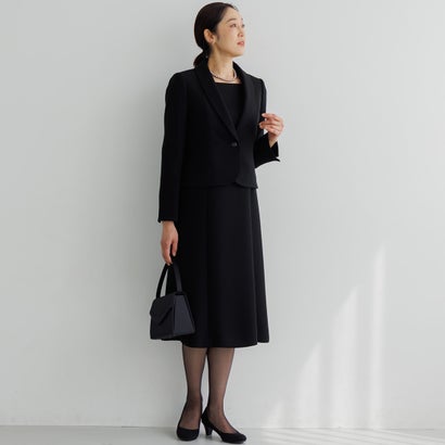 フォルムフォルマ form forma 【前ファスナー】/ヘチマカラージャケット&ワンピース/ブラックフォーマル/喪服/オールシーズン (ブラック) フォルムフォルマ form forma 【前ファスナー】/ヘチマカラージャケット&ワンピース/ブラックフォーマル/喪服/オールシーズン (ブラック)