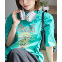 ディスカス アスレチック DISCUS ATHLETIC プリントビッグTシャツ バーガー (グリーン)