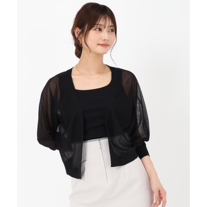 ミッシュマッシュ MISCH MASCH 2025春夏新作 ラメシアーボレロカーディガン (BLACK)