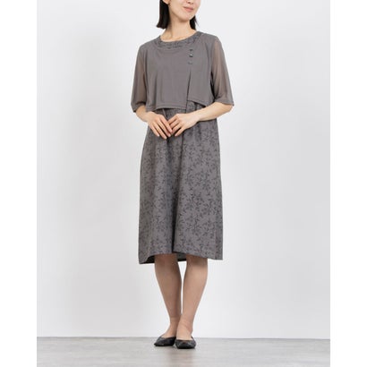 コケットコレクション COKETT COLLECTION 布帛ワンピース （チャコールグレー）