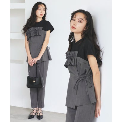 ルイルエブティック RUIRUE BOUTIQUE 洗える | フロント フリル ビスチェ レイヤード風 TOPS & パンツ セットアップ | レディース おしゃれ きれいめ オフィスカジュアル 通勤服 トップス パン ルイルエブティック RUIRUE BOUTIQUE 洗える | フロント フリル ビスチェ レイヤード風 TOPS & パンツ セットアップ | レディース おしゃれ きれいめ オフィスカジュアル 通勤服 トップス パン