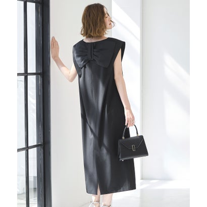 ルイルエブティック RUIRUE BOUTIQUE 洗える ストレッチ ｜ バック リボン コクーン ワンピ ｜ レディース おしゃれ きれいめ オフィスカジュアル 通勤服 リゾート ロングワンピ ワンピース （ブ