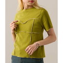 マガジンデモードオンジェナ MAGASIN DE MODE Onjna Cut rib color scheme mellow pull over / カットリ...