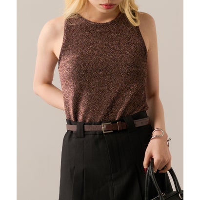 マガジンデモードオンジェナ MAGASIN DE MODE Onjna Glitter american sleeve tank / ラメアメスリタンクトップ ...